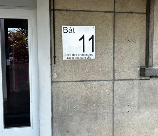 Signalétique avec indication numéro du Bâtiment