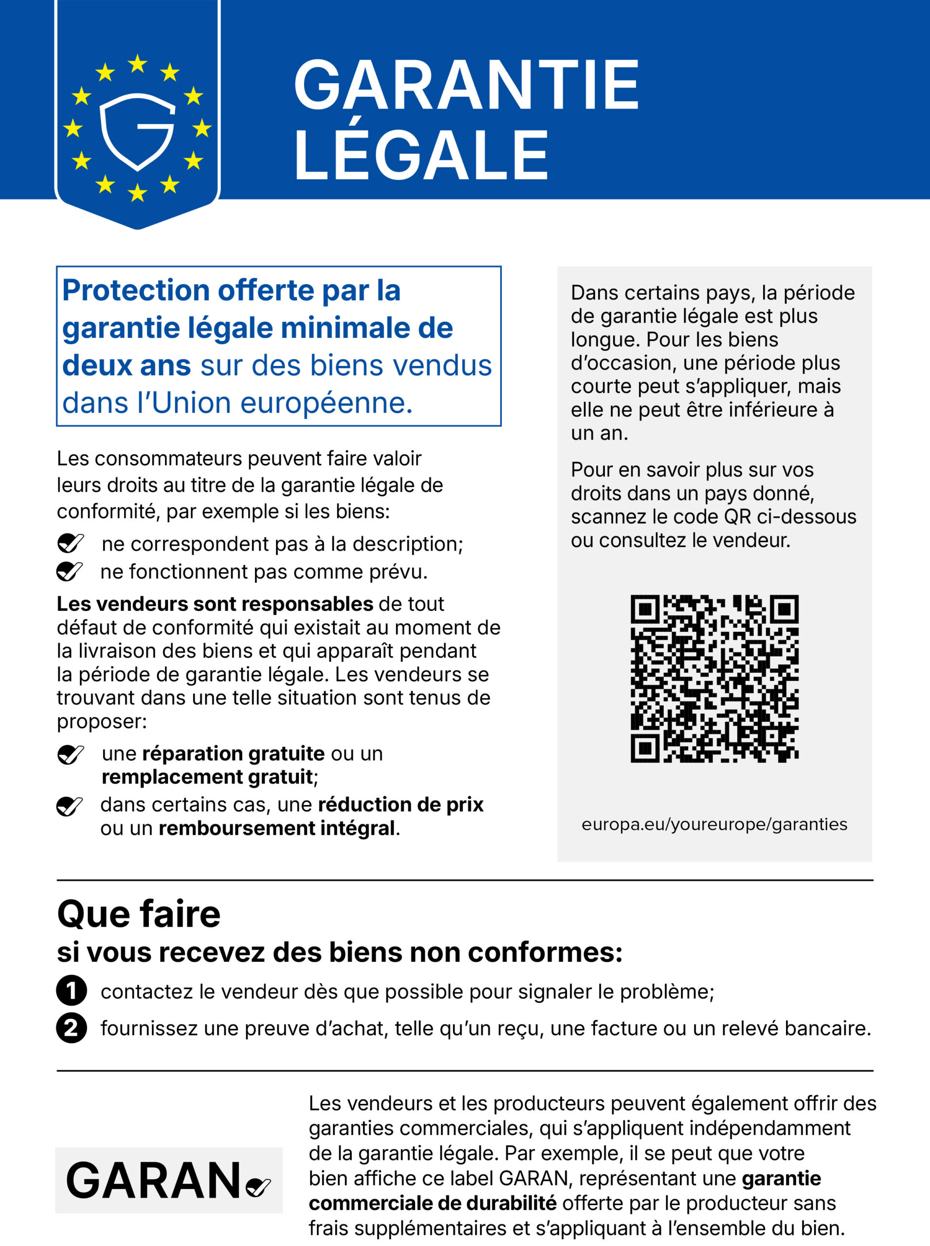 Garantie légale de conformité